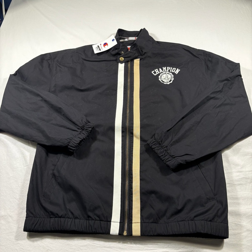 Champion Mens Gameday Full Zip Jacket Black Small New